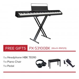 CASIO Privia Digital Piano PX-S3100BK Black (ProPortable Package)