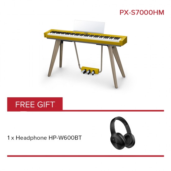 CASIO Privia Upper Grade Digital Piano PX-S7000HM Harmonious Mustard (Piano Set)