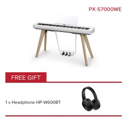 CASIO Privia Upper Grade Digital Piano PX-S7000WE White (Piano Set)