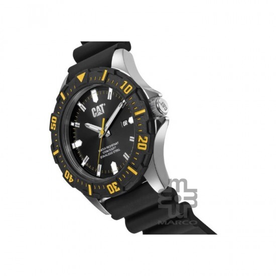 Caterpillar Moto PZ-141-21-121  | Black Silicone Strap| Analogue Watch | 100M | 44.5MM | 2Y Warranty