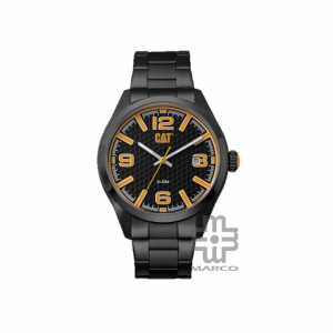 Caterpillar H-Dial QA-161-16-137 Black Yellow Stainless Steel Analog Watch | 100M | 44MM | 2Y Warranty