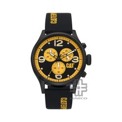 Caterpillar DIAM Chrono QB-163-27-731 | Black Silicone l | Analog Watch | 10 ATM | 44MM | 2Y Warranty