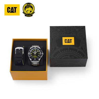 CAT x Harimau Malaya FAM 2.0 Limited Edition Men Watch QC-141-11-117F | Analog | Stainless Steel Strap | 2 Yrs Warranty