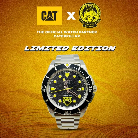 CAT x Harimau Malaya FAM 2.0 Limited Edition Men Watch QC-141-11-117F | Analog | Stainless Steel Strap | 2 Yrs Warranty CAT x Harimau Malaya FAM 2.0 Limited Edition Men Watch QC-141-11-117F | Analog | Stainless Steel Strap | 2 Yrs Warranty