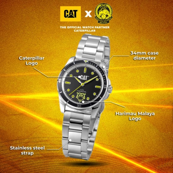 CAT x Harimau Malaya FAM 2.0 Limited Edition Women Watch | Analog | Stainless Steel Strap | 2 Years Warranty