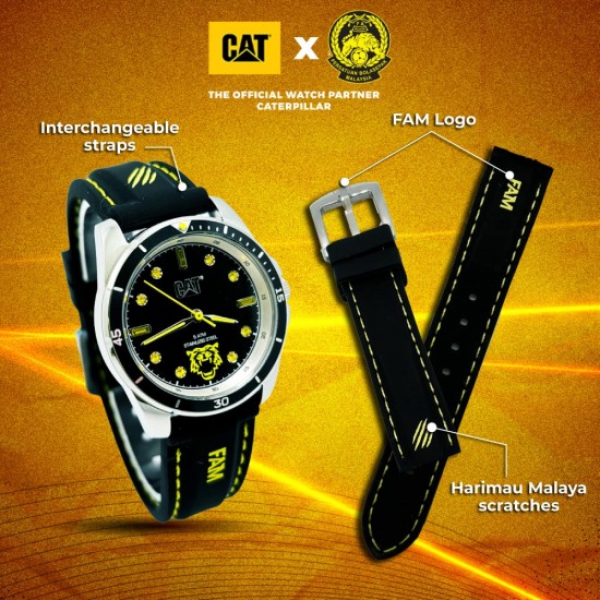 CAT x Harimau Malaya FAM 2.0 Limited Edition Women Watch | Analog | Stainless Steel Strap | 2 Years Warranty