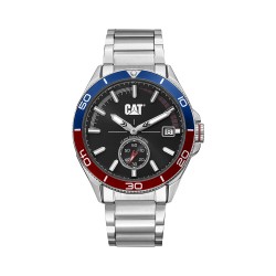 CAT DOME QD-141-11-128 Silver Stainless Steel Analog Watch | 10 ATM | 43MM | 2Y Warranty