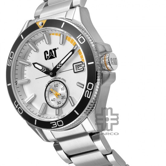 CAT DOME QD-141-11-227 Silver Stainless Steel Analog Watch | 10 ATM | 43MM | 2Y Warranty