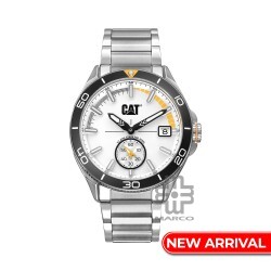 CAT DOME QD-141-11-227 Silver Stainless Steel Analog Watch | 10 ATM | 43MM | 2Y Warranty