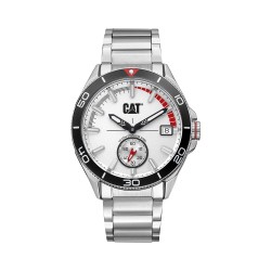 CAT DOME QD-141-11-228 Silver Stainless Steel Analog Watch | 10 ATM | 43MM | 2Y Warranty