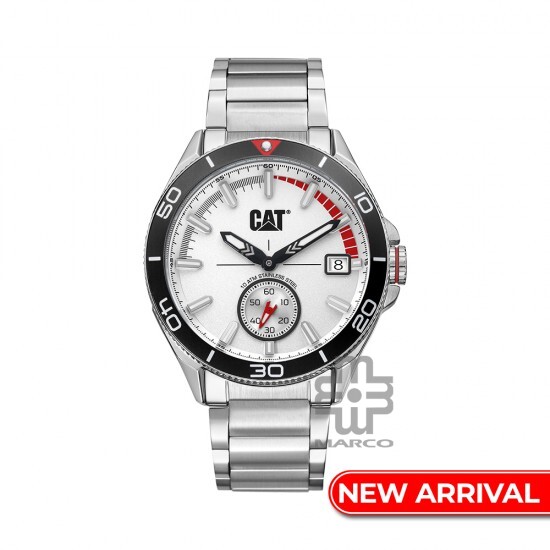 CAT DOME QD-141-11-228 Silver Stainless Steel Analog Watch | 10 ATM | 43MM | 2Y Warranty