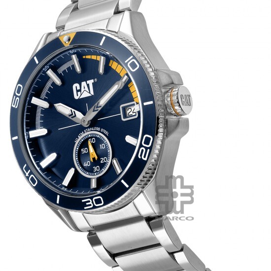 CAT DOME QD-141-11-621 Silver Stainless Steel Analog Watch | 10 ATM | 43MM | 2Y Warranty