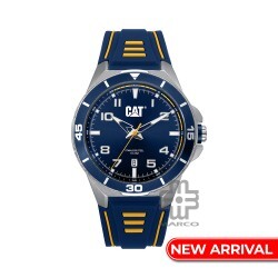 Caterpillar SPORTIF III QF-141-26-632 | Blue & Yellow | Silicone Strap | 44MM | 2Y Warranty