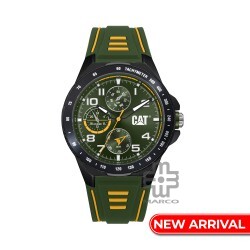 Caterpillar SPORTIF III Multi QF-159-23-331 | Green | Silicone Strap | 44MM | 2Y Warranty
