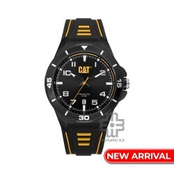 Caterpillar SPORTIF III QF-161-21-131 | Black & Yellow | Silicone Strap | 44MM | 2Y Warranty