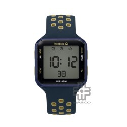 REEBOK SQUARE ELEMENT RD-SQE-G9-PNPN-W3 BLUE SILICON STRAP MEN WATCH