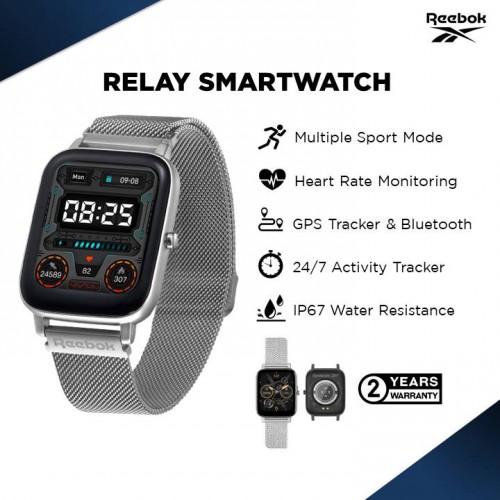 Reebok RELAY SILVER Unisex Smart Watch 
