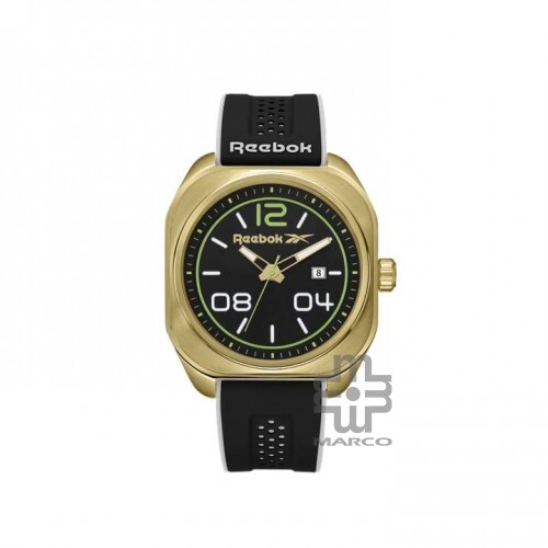 Reebok Brevity RV-BRE-G3-S2IB-BW Black and White  Men Watch | Analog Dial| 45MM | 10 ATM | Silicone with SS Buckle