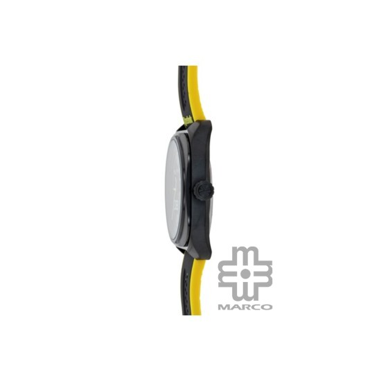 Reebok Brevity RV-BRE-G3-SBIB-BW Black and Yellow Men Watch | Analog Dial | 45MM | 10 ATM | Silicone with SS Buckle