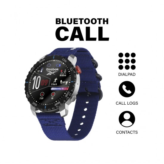 Reebok Champ | Unisex Smartwatch | RV-CMF-G0-A1NN-BB | Batik Blue | AMOLED Display | 44MM