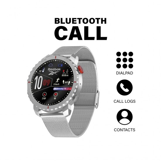 Reebok Champ | Unisex Smartwatch | RV-CMF-G0-A1S1-BB | Sliver | AMOLED Display | 44MM