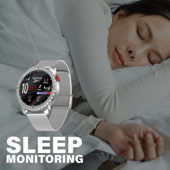 Reebok Champ | Unisex Smartwatch | RV-CMF-G0-A1S1-BB | Sliver | AMOLED Display | 44MM