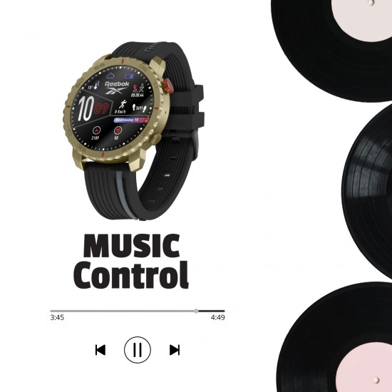Reebok Champ | Unisex Smartwatch | RV-CMF-G0-A3IB-BB | Warrior Black | AMOLED Display | 44MM