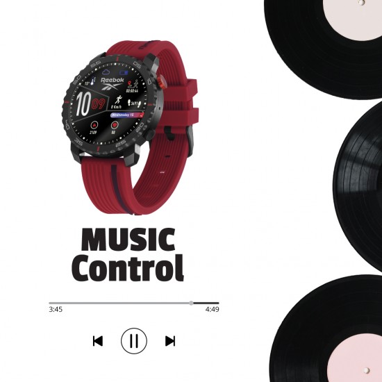 Reebok Champ | Unisex Smartwatch | RV-CMF-G0-ABIR-BB | Vector Red | AMOLED Display | 44MM