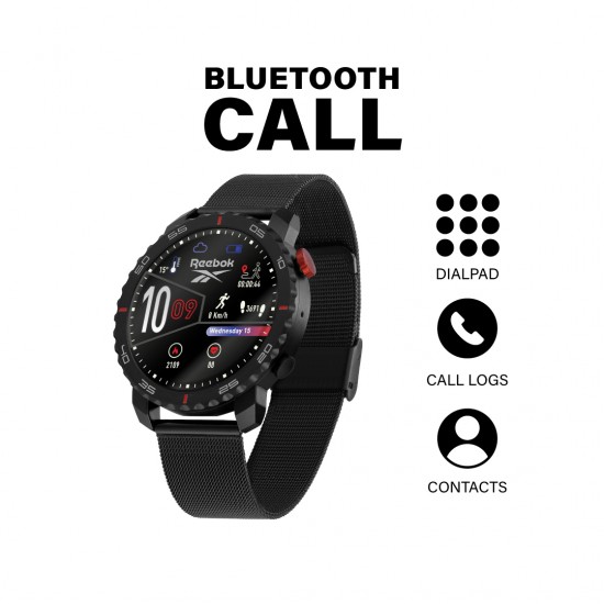 Reebok Champ | Unisex Smartwatch | RV-CMF-G0-ABSB-BB | Black | AMOLED Display | 44MM