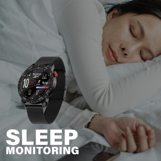 Reebok Champ | Unisex Smartwatch | RV-CMF-G0-ABSB-BB | Black | AMOLED Display | 44MM