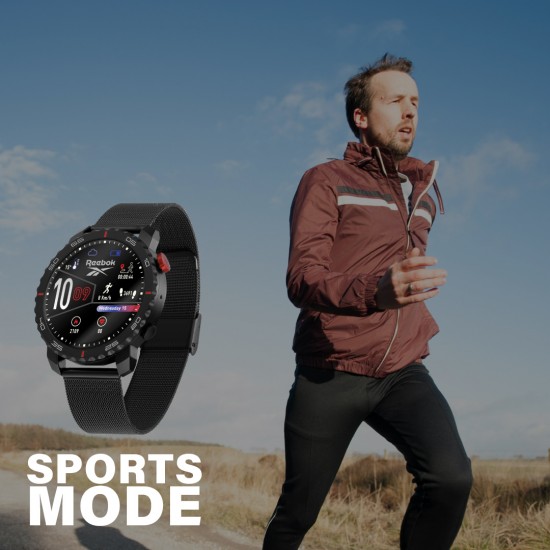 Reebok Champ | Unisex Smartwatch | RV-CMF-G0-ABSB-BB | Black | AMOLED Display | 44MM