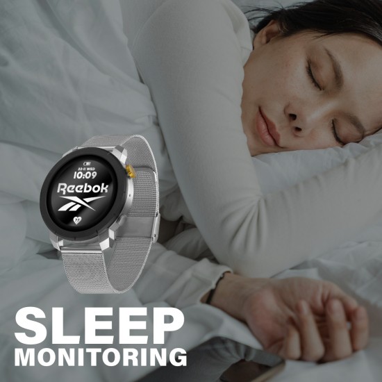 Reebok Champ | Unisex Smartwatch | RV-CMU-G0-A1S1-BB | Sliver | AMOLED Display | 44MM