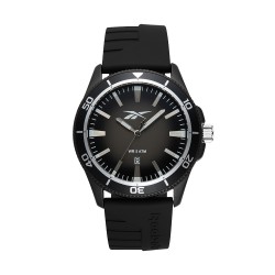 Reebok Courtside RV-COT-G3-ABIB-BW Black Silicone Strap Men Watch