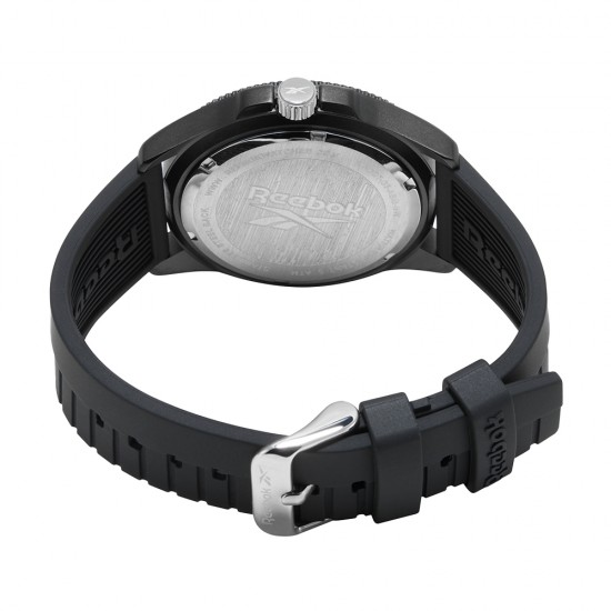 Reebok Courtside RV-COT-G3-ABIB-BW Black Silicone Strap Men Watch