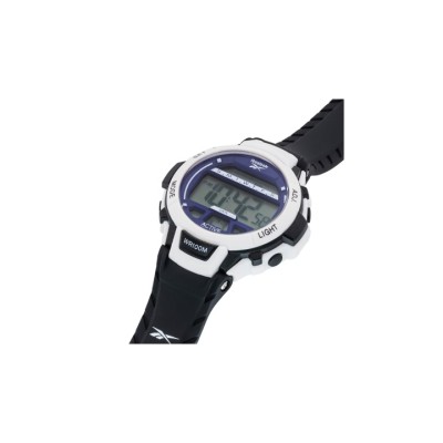 Reebok Crunches RV-CRU-L9-PWPB-WU Warrior Black and White Women Watch | Digital Dial | 38MM | 10 ATM | PU Strap