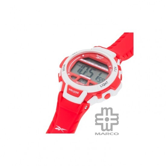 Reebok Crunches RV-CRU-L9-PWPR-WR Vector Red and White Women Watch | Digital Dial | 38MM | 10 ATM | PU Strap