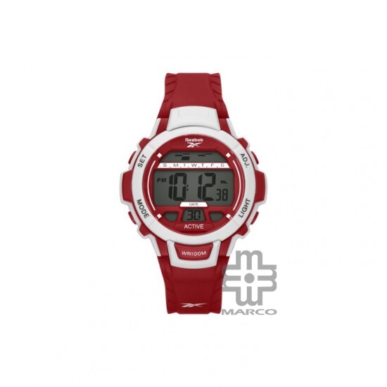 Reebok Crunches RV-CRU-L9-PWPR-WR Vector Red and White Women Watch | Digital Dial | 38MM | 10 ATM | PU Strap