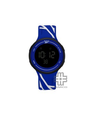 REEBOK Elements Ignite RV-ELI-G9-PBIN-BN Black Grey Dial Blue and White Silicone Watch Strap Digital Men Watch