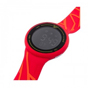 REEBOK Elements Ignite RV-ELI-G9-PRIR-BB Black Grey Dial Red and Orange Silicone Watch Strap Digital Unisex Watch