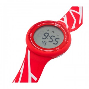 REEBOK Elements Ignite RV-ELI-U9-PRIR-WR Black Grey Dial Red White Silicone Watch Strap Digital Unisex Watch