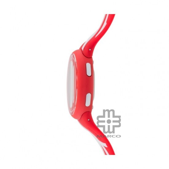 REEBOK Elements Ignite RV-ELI-U9-PRIR-WR Black Grey Dial Red White Silicone Watch Strap Digital Unisex Watch