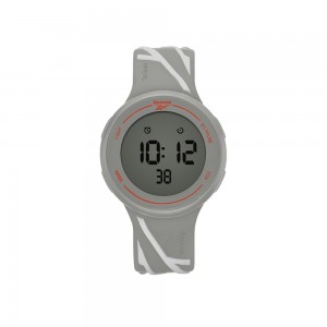 REEBOK Elements Ignite RV-ELI-U9-PSIS-WS Black Grey Dial Shark and White Silicone Watch Strap Digital Unisex Watch