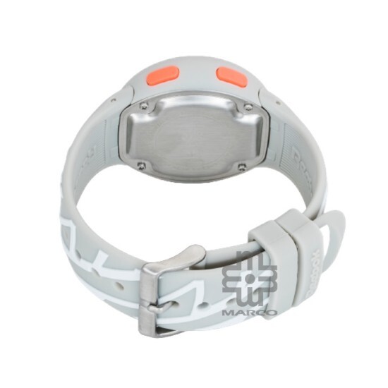 REEBOK Elements Ignite RV-ELI-U9-PSIS-WS Black Grey Dial Shark and White Silicone Watch Strap Digital Unisex Watch