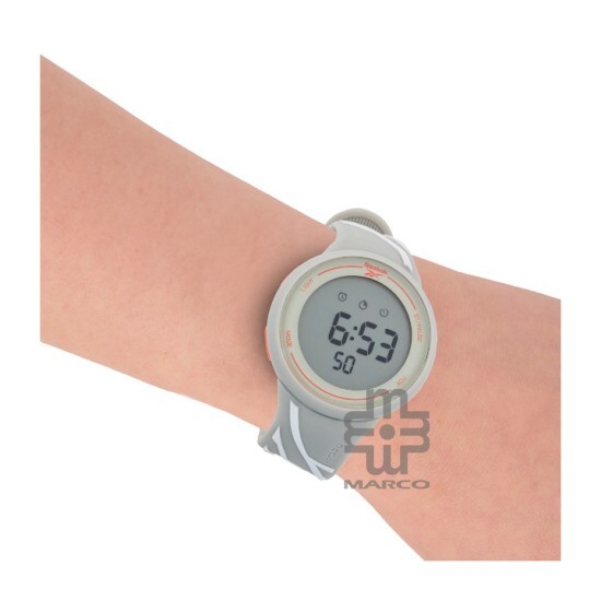 REEBOK Elements Ignite RV-ELI-U9-PSIS-WS Black Grey Dial Shark and White Silicone Watch Strap Digital Unisex Watch