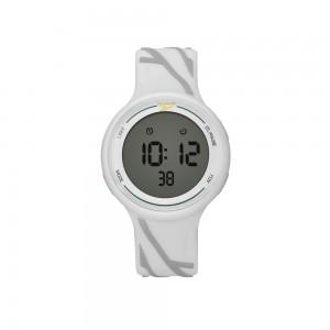 REEBOK Elements Ignite RV-ELI-U9-PWIW-WW Black Grey Dial Classic White Silicone Watch Strap Digital Unisex Watch