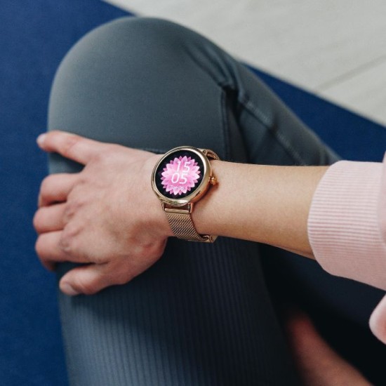 Reebok Glow |  Women Smartwatch | Rose Gold | RV-GLO-L0-A3S3-BB | 1.19' AMOLED Display