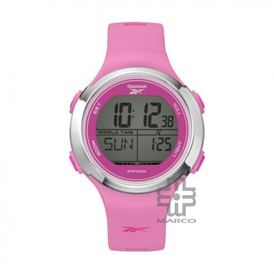 REEBOK WOMEN DIGITAL WATCH  RV-HID-L9-PQIQ-WQ PINK PU STRAP WOMEN DIGITAL WATCH