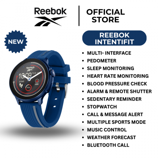 REEBOK Intentifit | Unisex Smartwatch | Navy Blue | RV-ITE-G0-ANIN-BB | TFT Display REEBOK Intentifit | Unisex Smartwatch | Navy Blue | RV-ITE-G0-ANIN-BB | TFT Display