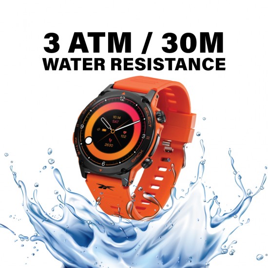 Reebok Motive | Unisex Smartwatch | RV-MTI-G0-POIO-BB | Fiery Orange | AMOLED Display | 47MM