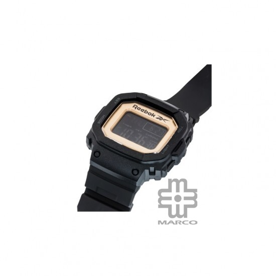 Reebok Proud RV-POD-G9-PBPB-B2 Warrior Black and Gold Men Watch | Digital Dial | 48MM | 10 ATM | PU Strap Reebok Proud RV-POD-G9-PBPB-B2 Warrior Black and Gold Men Watch | Digital Dial | 48MM | 10 ATM | PU Strap